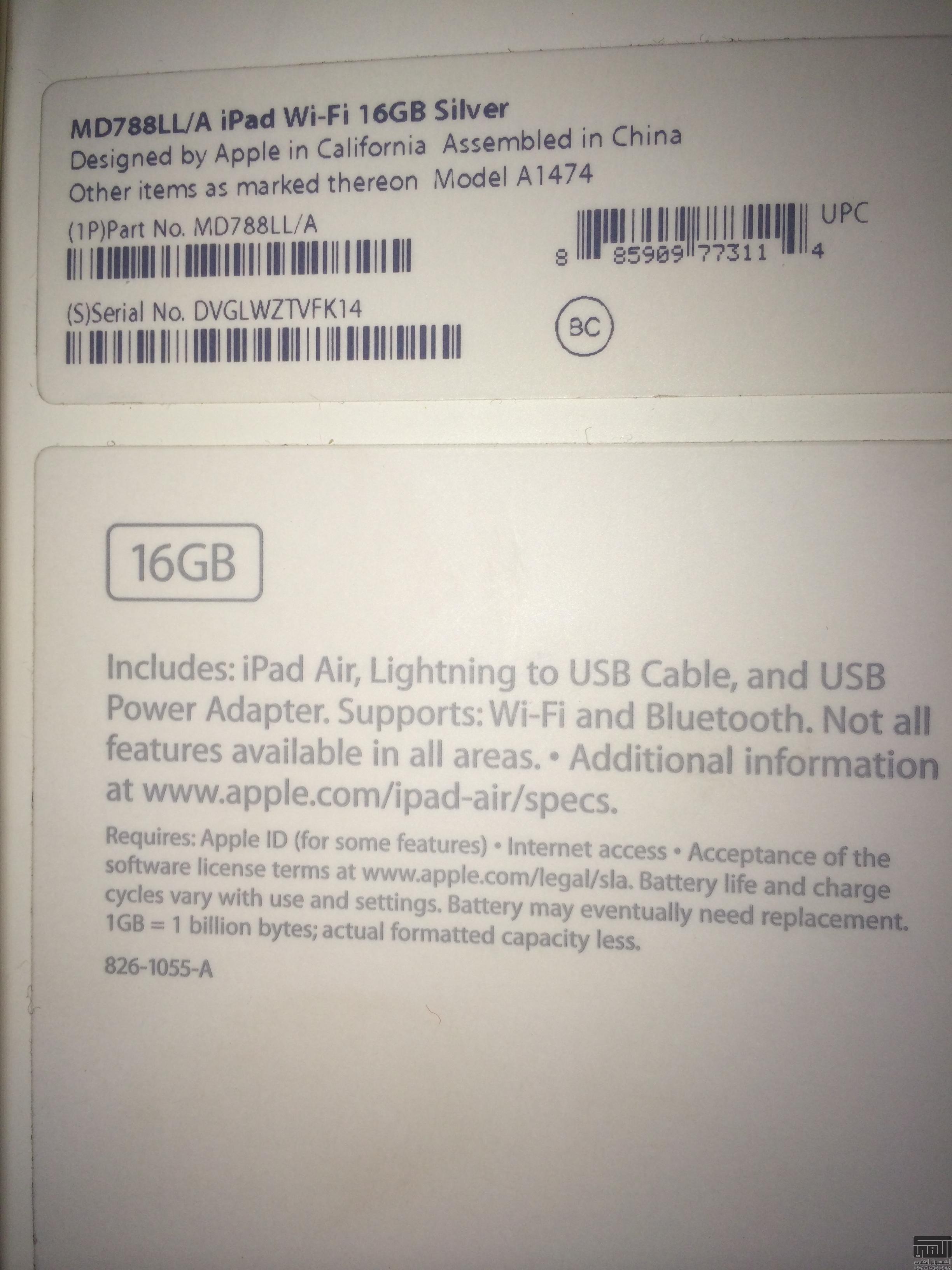 للبيع Apple iPad Air 16GB جاي من الخارج جديد