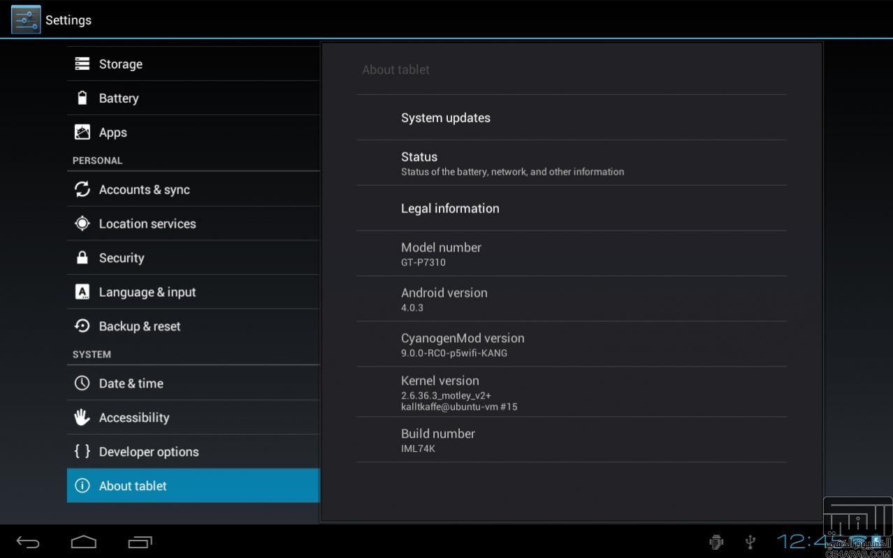 روم CyanogenMod 9 للجلاكسي تاب 8.9 [P7300/P7310] الموضوع متجدد ان شاء الله