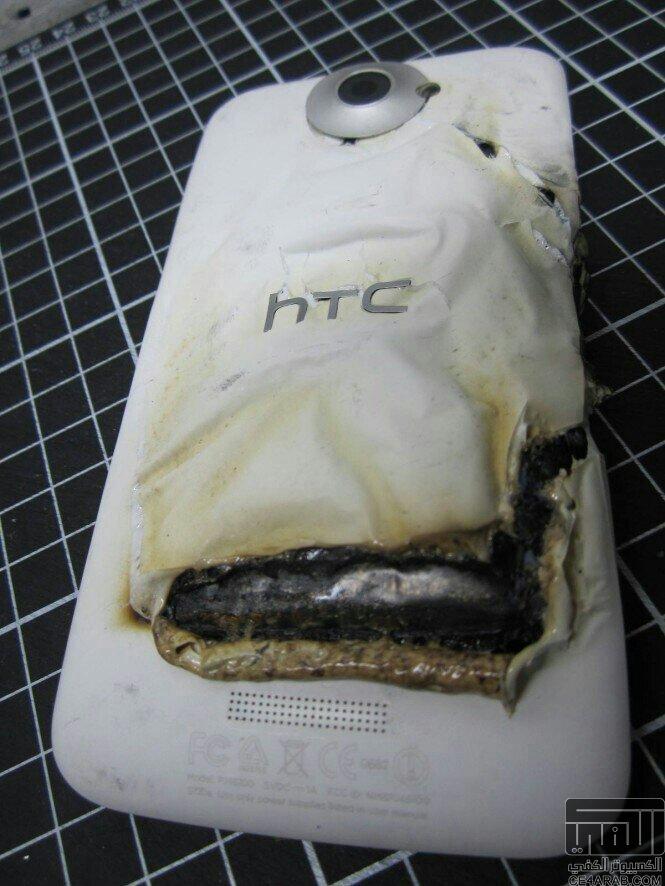هاتف Htc One X يحترق بشكل فضيع