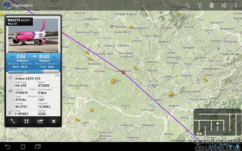 برنامج  Flightradar24 Pro v4.1.0  لمراقبة الخطوط الجوية للاندرويد