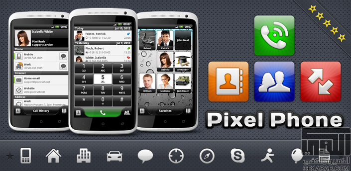 برنامج ممتاز جدا لتنسيق قائمة الاسماء بشكل جميل ومنسق (PixelPhone