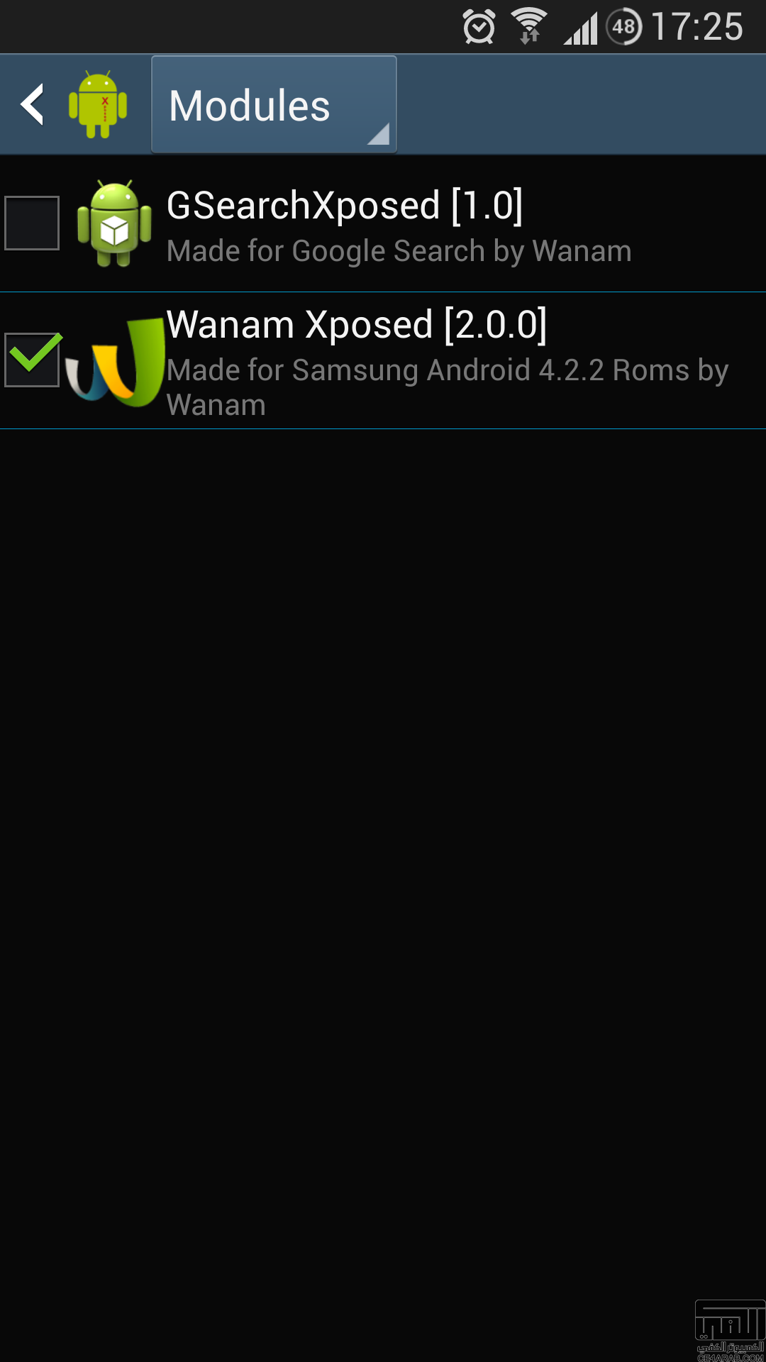 تطبيق Wanam Xposed بخيارات عديدة للرومات الرسمية و المعدلة