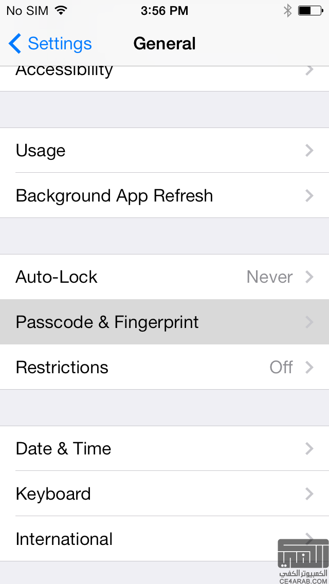 شرح: طريقة اضافة وتفعيل بصمة الاصبع في الايفون 5S