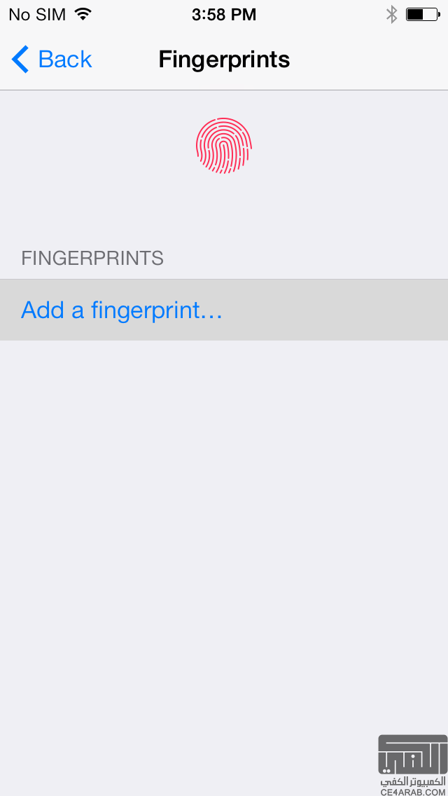 شرح: طريقة اضافة وتفعيل بصمة الاصبع في الايفون 5S