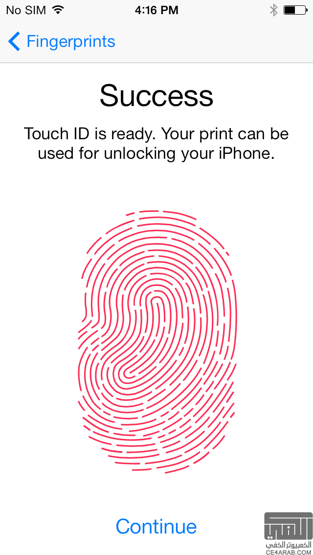 شرح: طريقة اضافة وتفعيل بصمة الاصبع في الايفون 5S