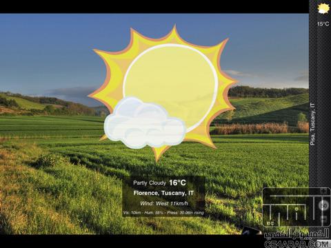 Meteo360 for iPad برنامج الطقس عجيب غريب موطبيعي !!!