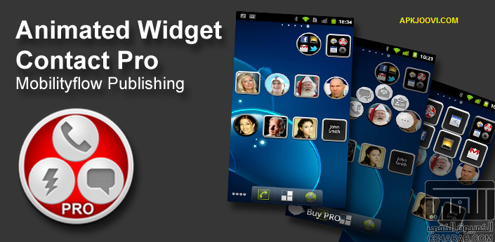 Animated Widget Contact ويدجت للاتصال متعدده الخصائص اخر اصدار
