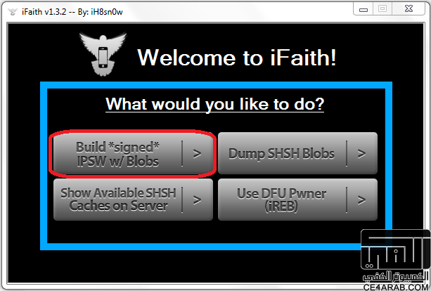 شرح برنامج iFaith لحفظ ملفات shsh للاصدار الحالي من داخل الجهاز لعمل الريستور بأمان