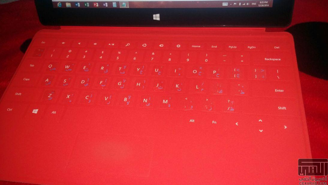 تابلت بنظام ويندوز Microsoft Surface RT 32g+ كيبورد اصلي وقلم