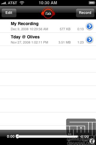 برنامج iTalk Recorder غايه بالأهميه