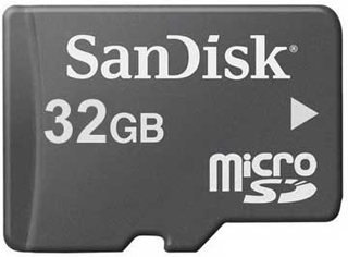 أخيراً sandisk micro SD 32 GB