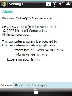 PDAMobiz WM6.1-SUPER LITE by KAEW, OS 5.2.19900 Build 19900.1.0.4 لـــ p3600