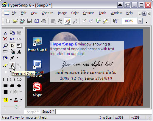 HyperSnap 6.31.01 البرنامج الأسرع والأخفف فى التقاط الصور وعمل الشروحات
