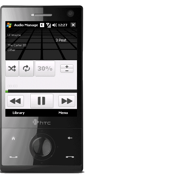 HTC Diamond AudioManager .. سكن لمشغل الموسيقى AudioManager على نمط  الدايموند ..