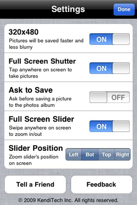 Camera zoom 1.1 for os 3