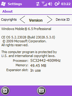 روم جديدة للـ X500 بنظام Windows 6.5 الأصدار 21193