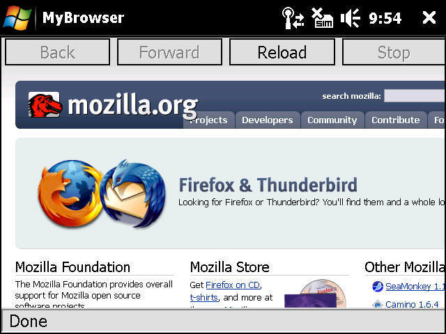 عملاق برامج تصفح الإنترنت Mozilla يستعد لدخول معترك الكمبيوتر الكفي مع متصفح Firefox