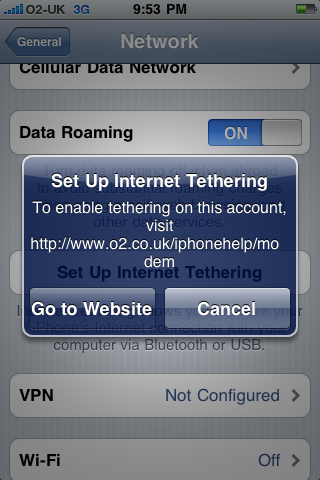 تفعيل خدمة الـ Tethering للاصدار 3.1.2 للاجهزة 3GS و 3G